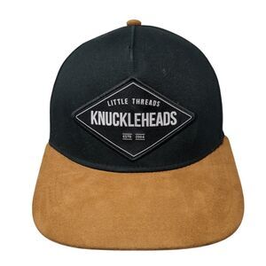 Little Threads Knuckleheads Snapback Hat Black Youth Medium Adjustable